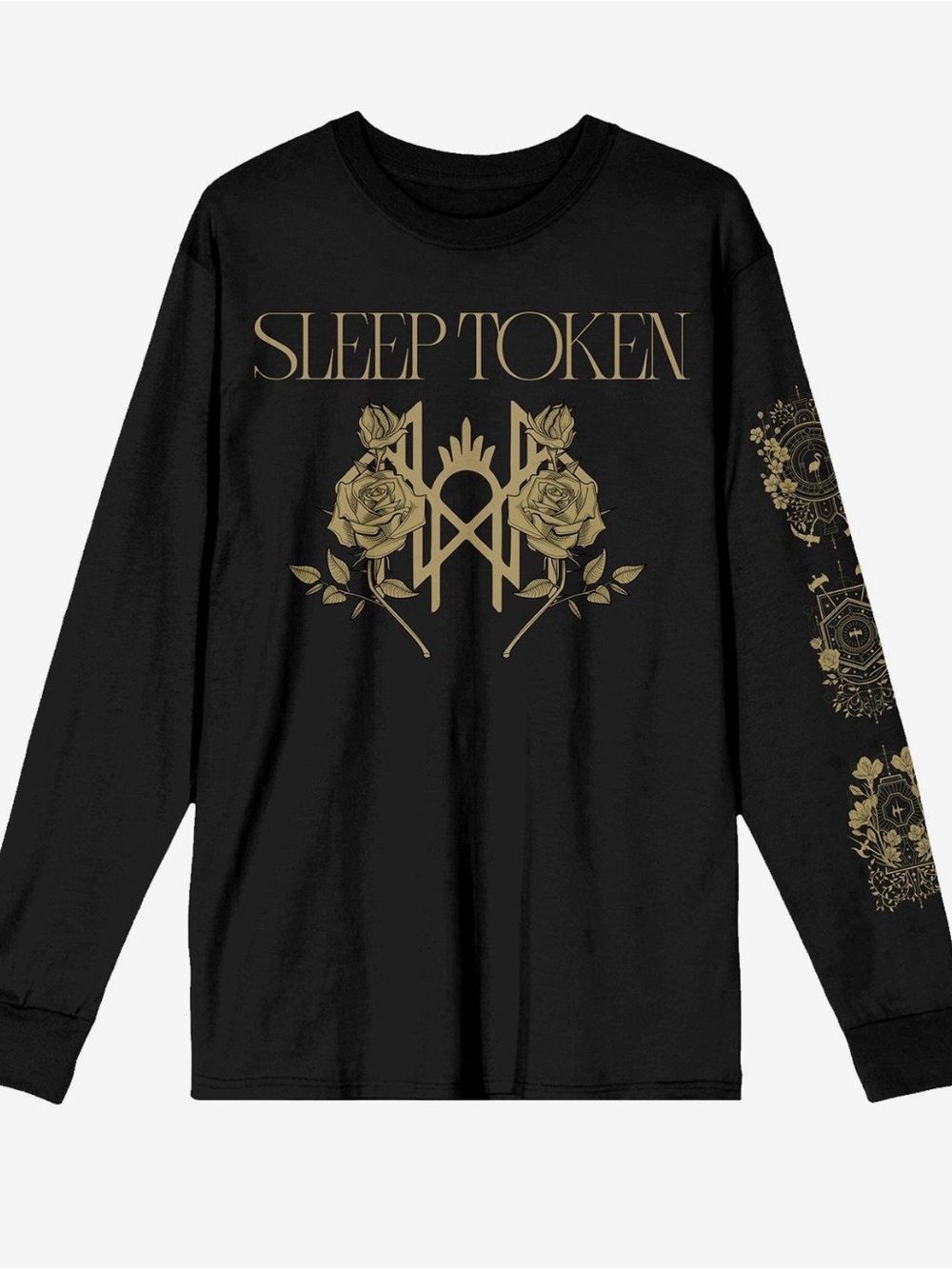 🆕 Sleep Token Black Long Sleeve Band Tee with Gold Art
